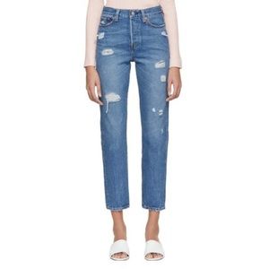 LEVI'S - Blue Wedgie Icon Straight Jeans In Partner in Crime Wash